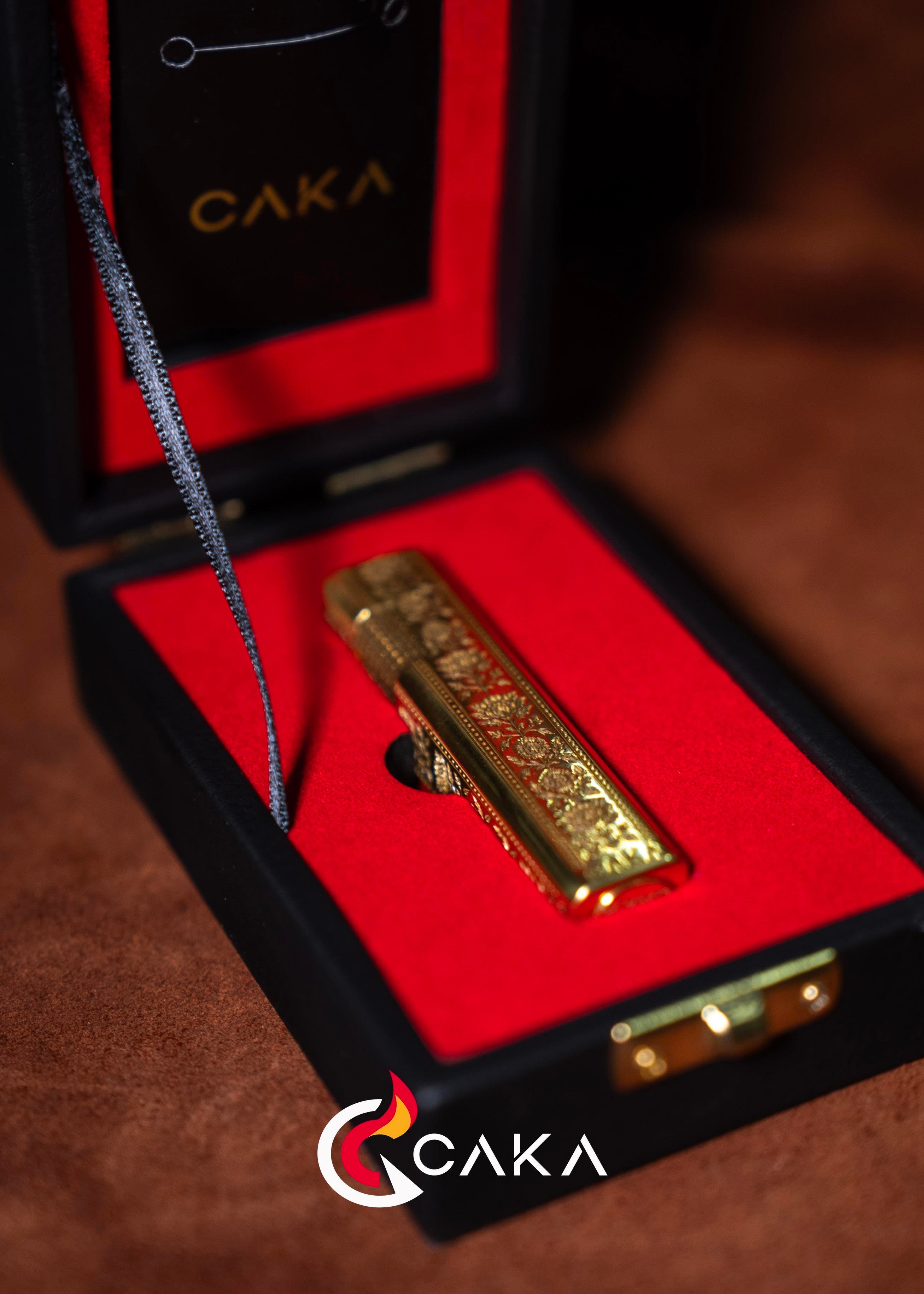 CKL-066,Caka Lighter Petra Flora Gold Benzinli Çakmak