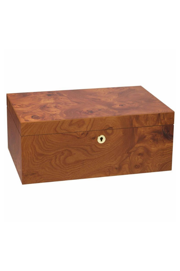 TR10014,Adorini Olive Ash Burl Grande Sedir Humidor Puro Kutusu