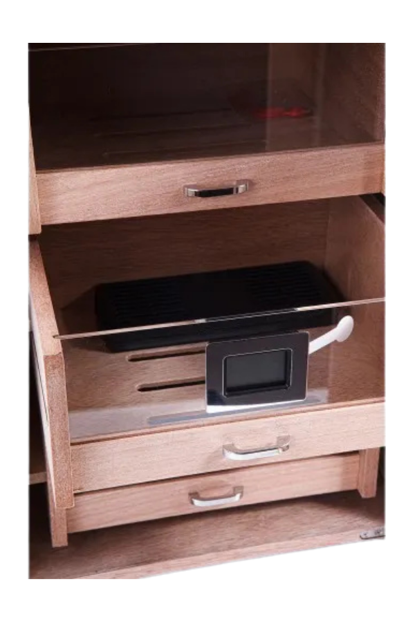 TR8785,PremiumQuality Belgrano Siyah 3 Çekmeceli Sedir Humidor Puro Kutusu