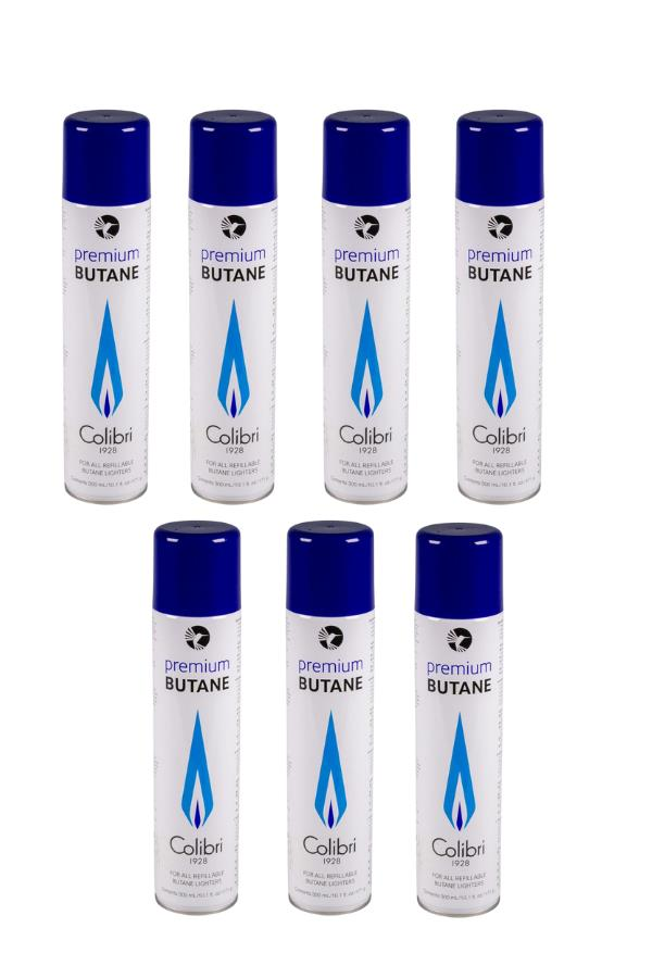 CLB-GZ-006,Colibri Premium Gazlı ve Pürmüzlü Çakmaklar İçin Bütan Gaz 7'li Paket