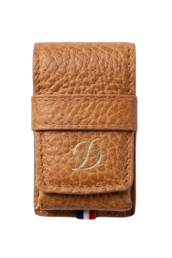 TR9165,S.T. Dupont Desenli Deri Taba Le Grand Çakmak Kılıfı