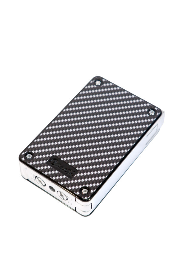 TR9459,Caseti Çift Torch Pürmüz & Tek Torch Mum Alev Delicili Karbon Desenli Metal Puro Çakmağı