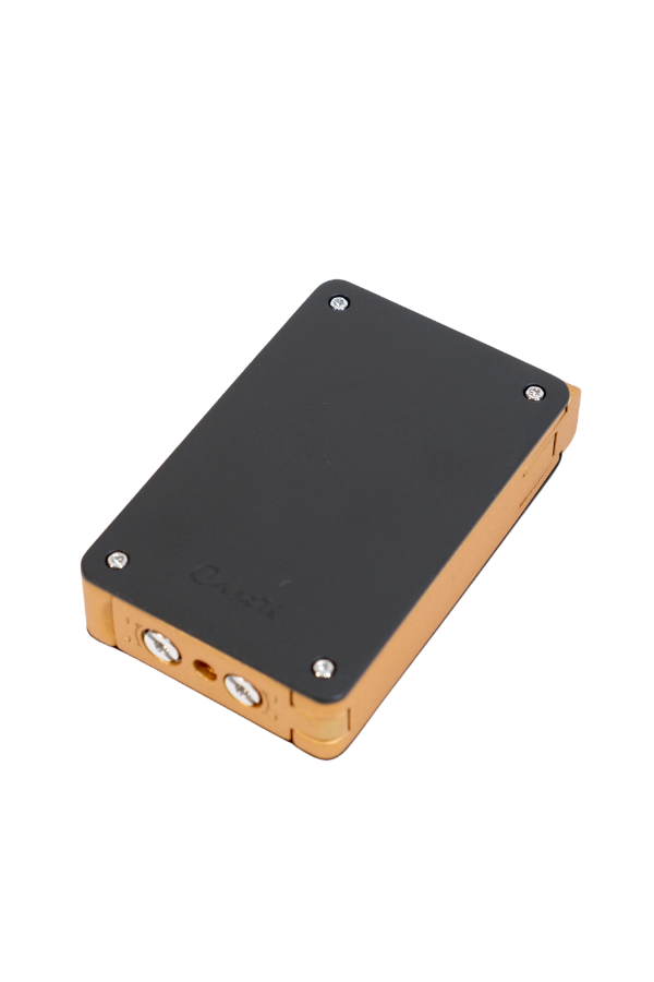 TR9460,Caseti Çift Torch Pürmüz & Tek Torch Mum Alev Delicili Siyah Gold Metal Puro Çakmağı