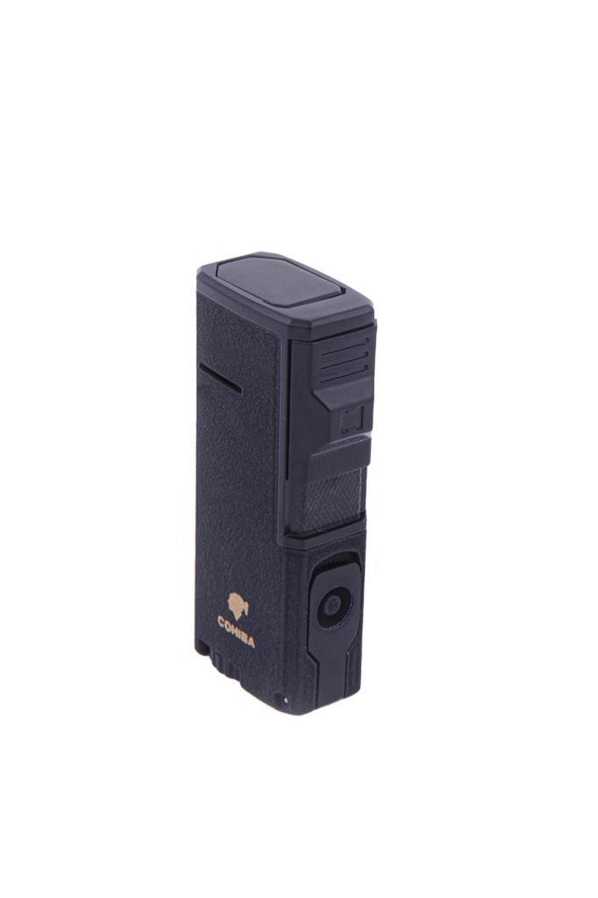 TR5964,Cohiba 2 Torch Mat Siyah Puro Çakmağı