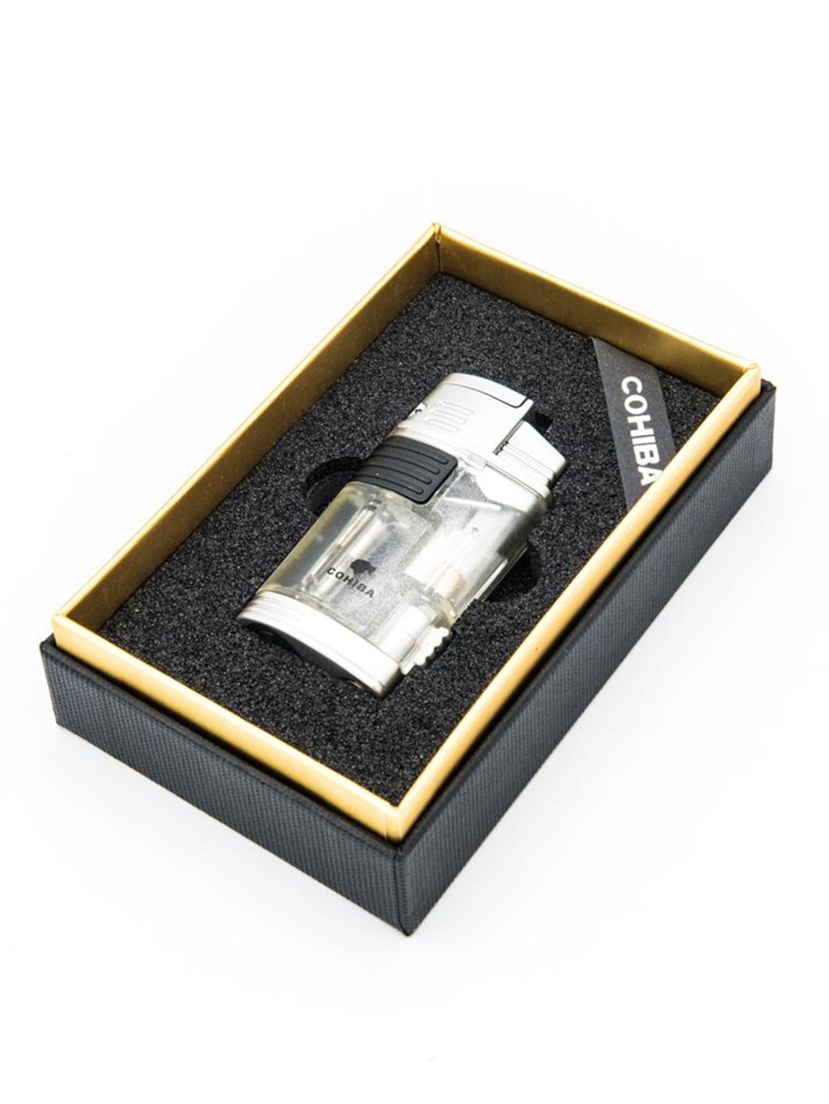 TR1367,Cohiba 2 Torch Gümüş Puro Çakmağı