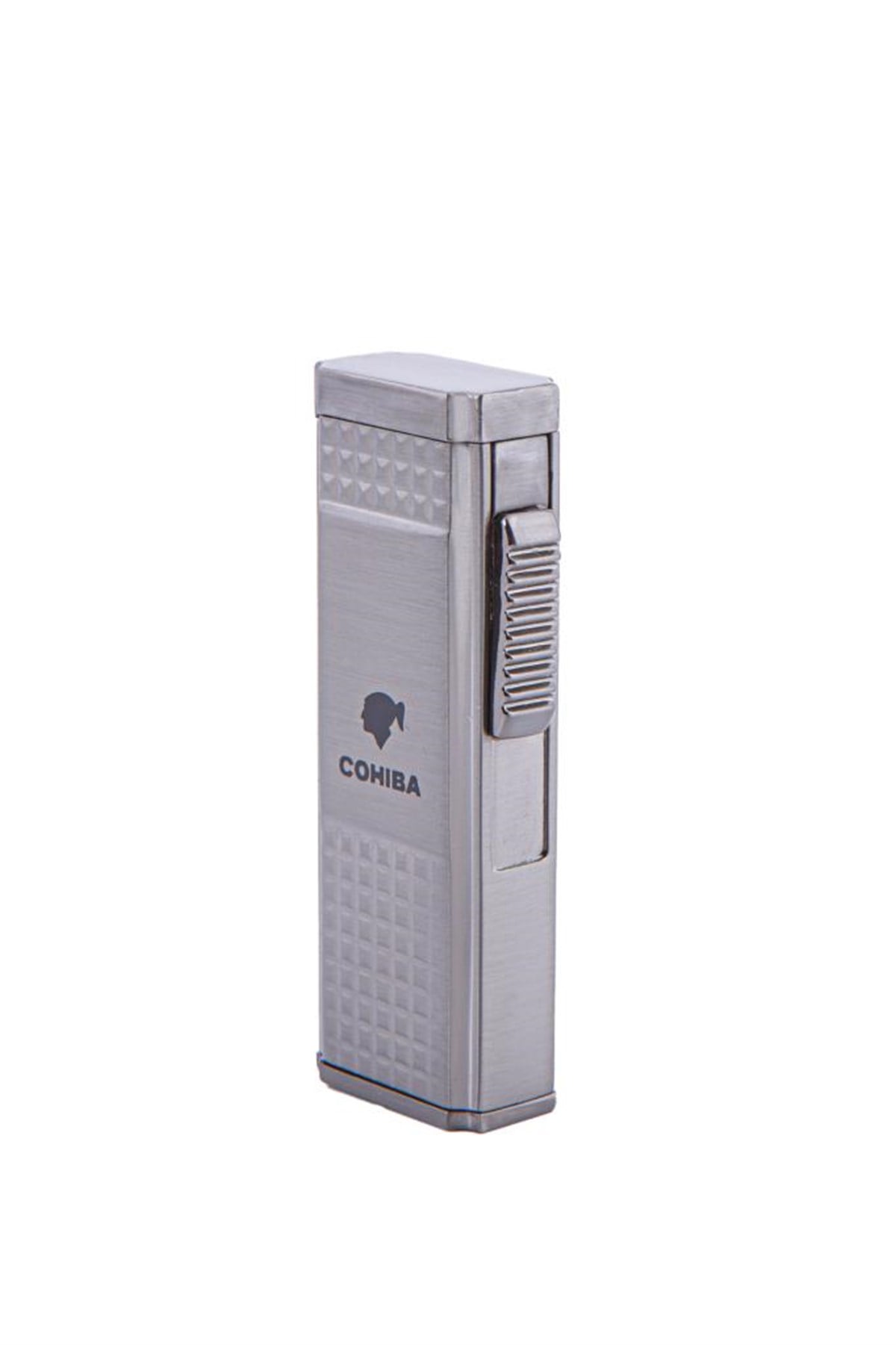 TR4652,Cohiba Çift Torch Gunmetal Desenli Puro Çakmağı