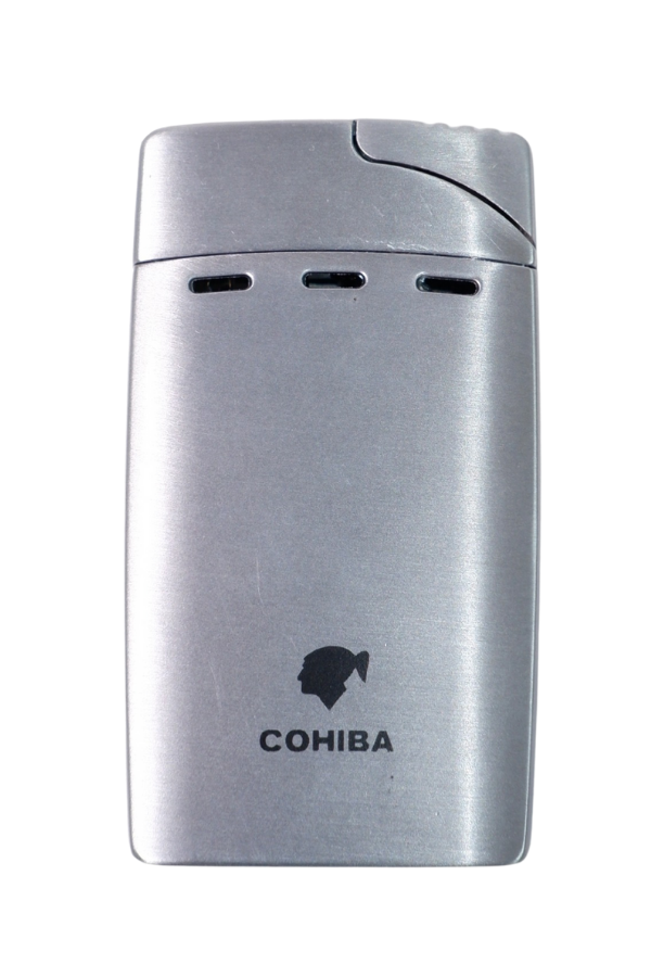 TR9026,Cohiba Çift Torch Pürmüz Gümüş Puro Çakmağı