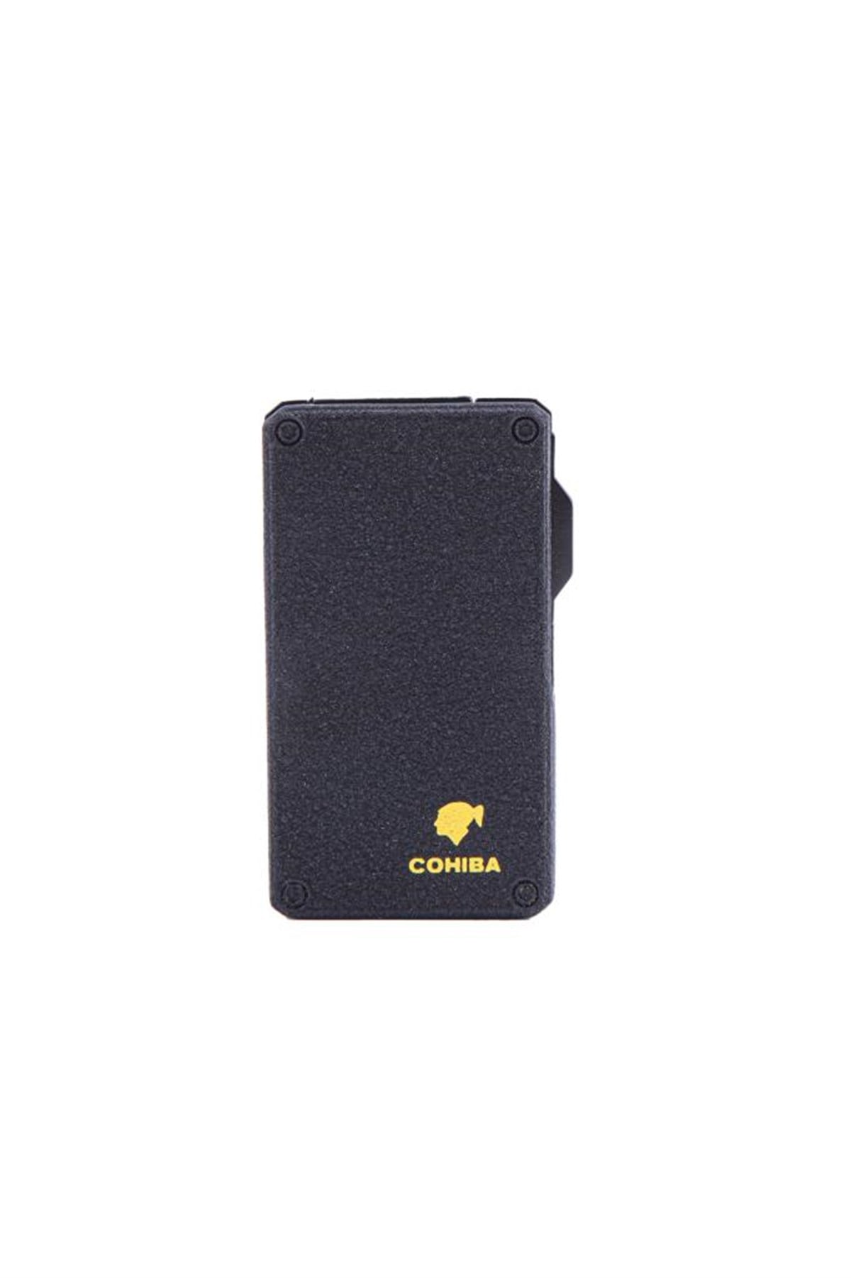 TR4653,Cohiba Çift Torch Mat Siyah Puro Çakmağı