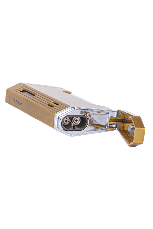 TR7899,Cohiba Çift Torch Pürmüz Gold-Gümüş Metal Puro Çakmağı