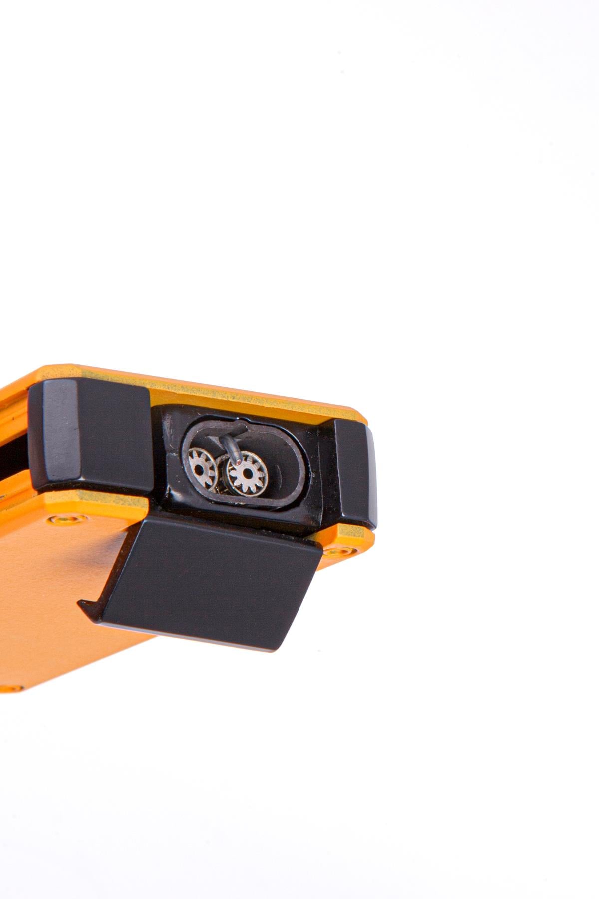 TR7914,Cohiba Çift Torch Pürmüz Açık Turuncu Metal Puro Çakmağı