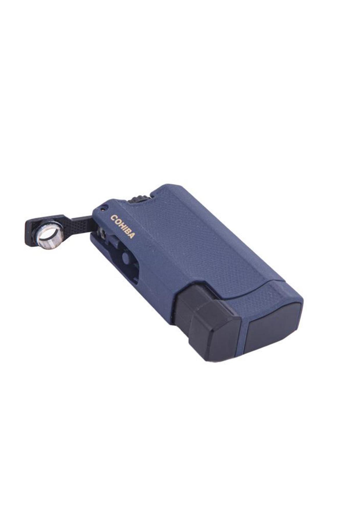 TR5815,Cohiba Çift Torch Lacivert Desenli Puro Çakmağı