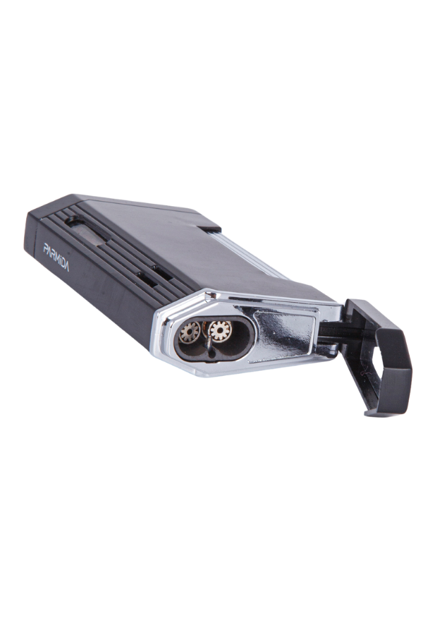 TR7908,Cohiba Çift Torch Pürmüz Siyah Metal Puro Çakmağı