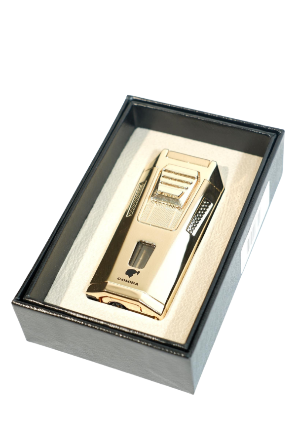 TR9488,Cohiba Çift Torch Pürmüz Delicili Gold Metal Puro Çakmağı