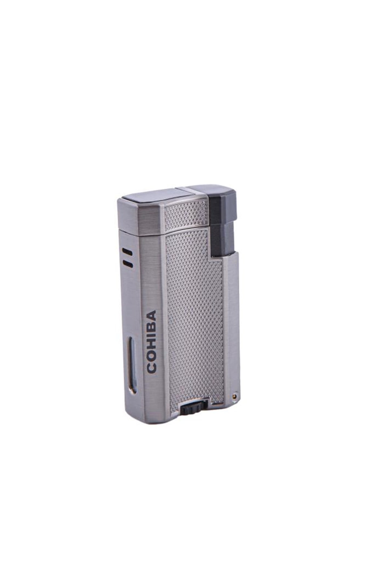 TR4641,Cohiba Çift Torch Gunmetal Desenli Puro Çakmağı