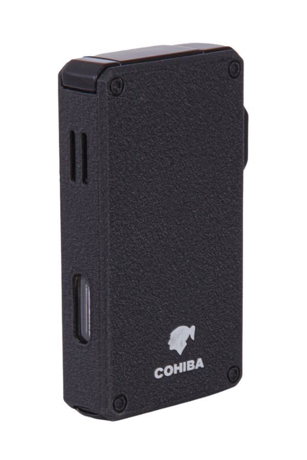 TR7913,Cohiba Çift Torch Pürmüz Mat Siyah Metal Puro Çakmağı