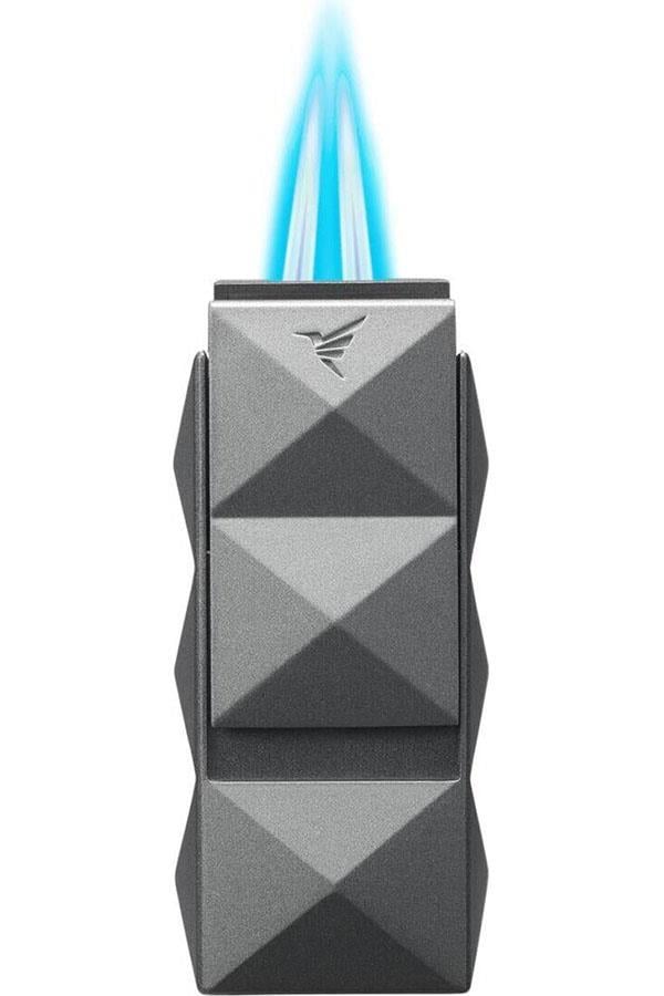 TR6747,Colibri Quasar II Çift Torch Pürmüz Koyu Gri Puro Çakmağı