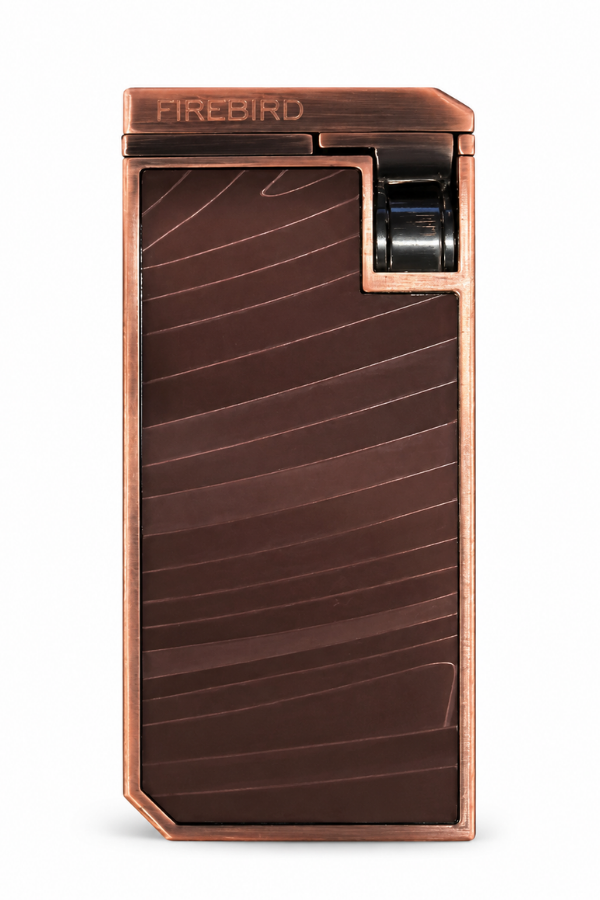 TRM1017,Firebird Çift Torch Pürmüz Bronz Desenli Puro Çakmağı