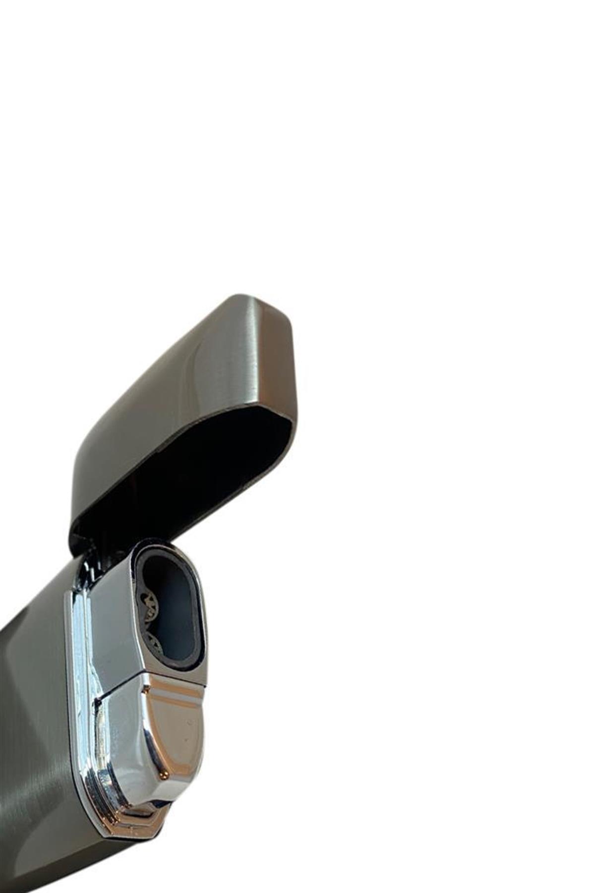 TR6358,Hunter Çift Torch Pürmüz Gunmetal Puro Çakmağı