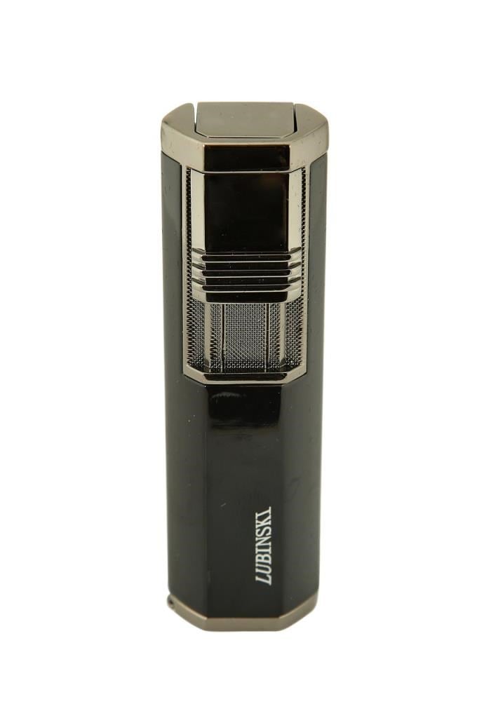TR1157,Lubinski İki Torch Pürmüz Siyah Puro Çakmağı