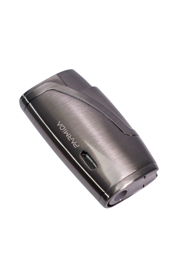TR9208,Parmida Çift Torch Pürmüz Gunmetal Metal Puro Çakmağı