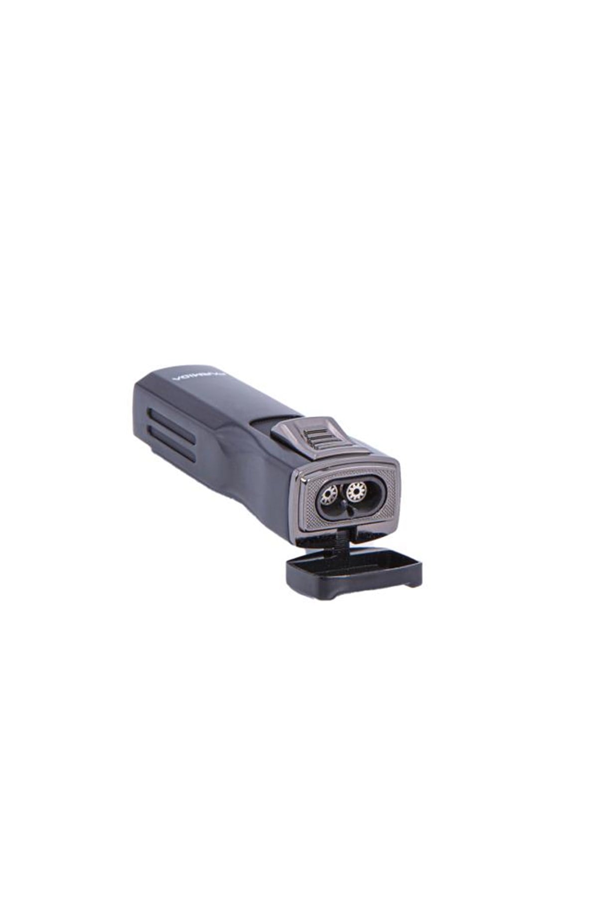 TR4665,Parmida Çift Torch Siyah Puro Çakmağı