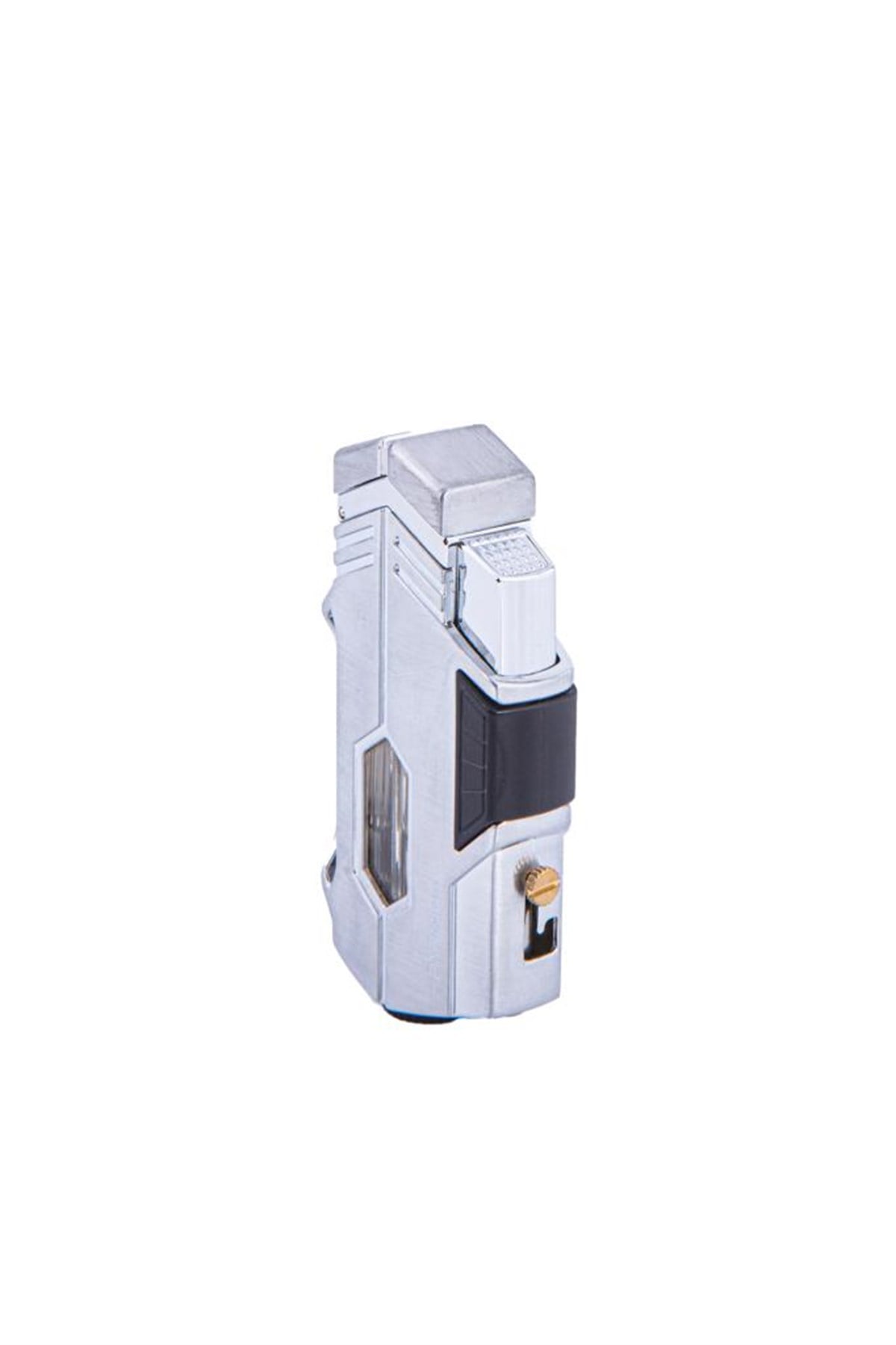 TR4692,Parmida Çift Torch Gümüş Puro Çakmağı