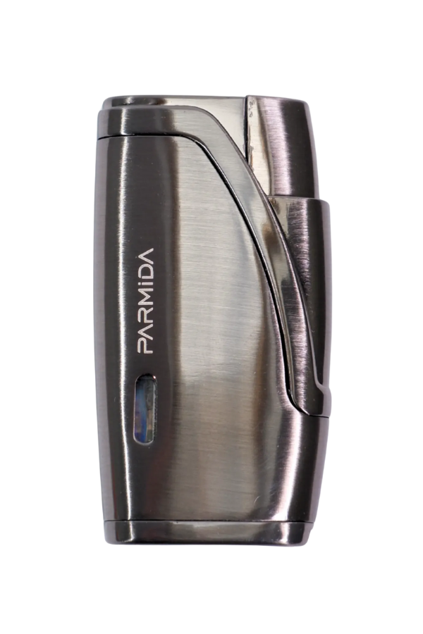 TR9208,Parmida Çift Torch Pürmüz Gunmetal Metal Puro Çakmağı