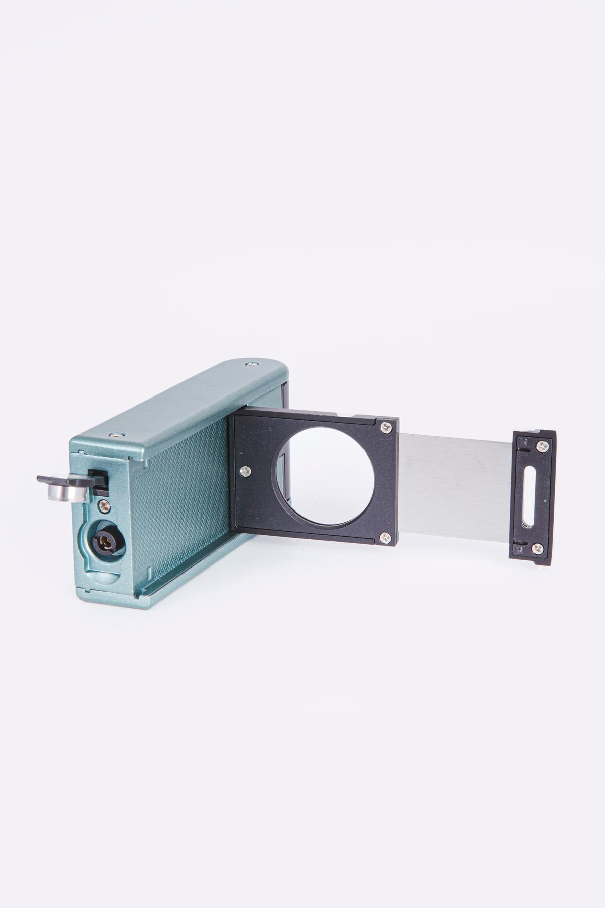 TR7924,Parmida Çift Torch Pürmüz Yeşil Metal Puro Çakmağı