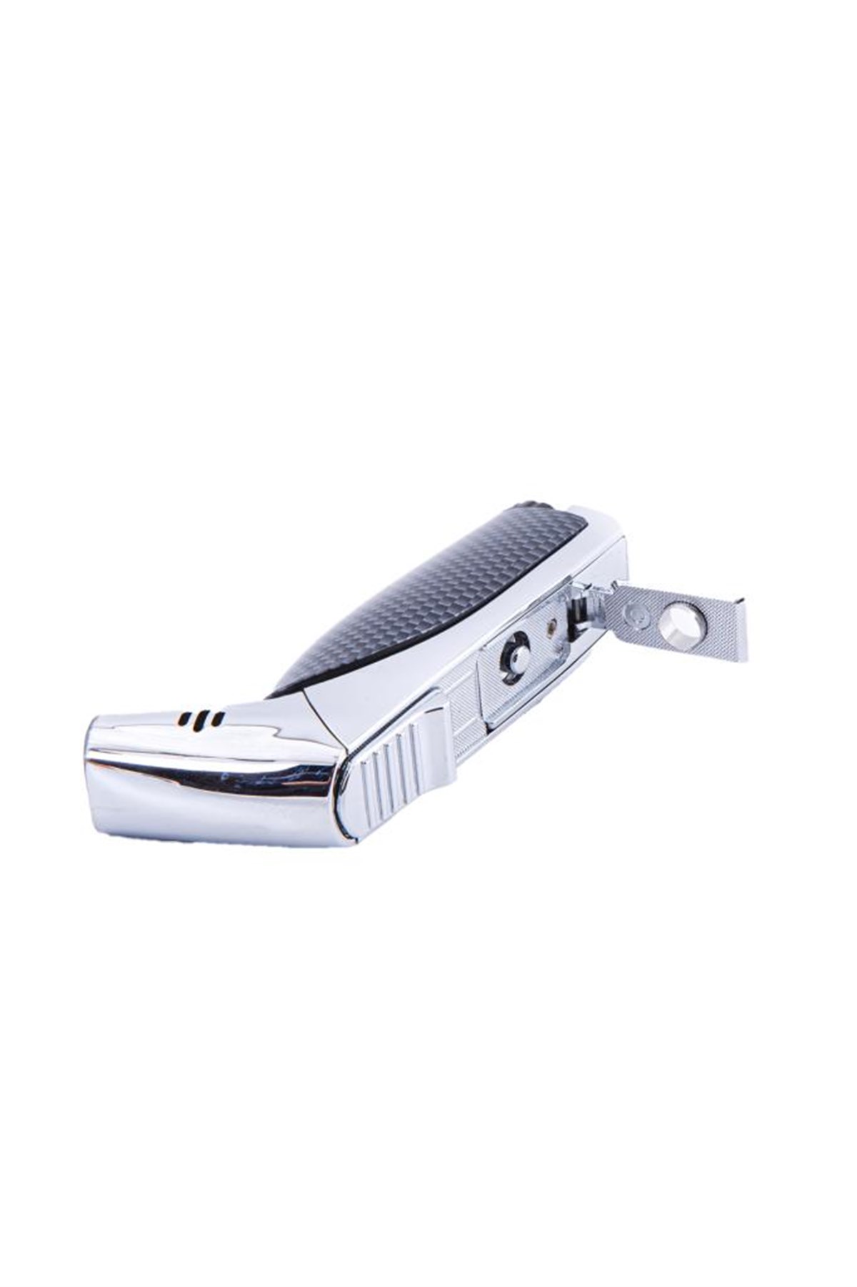 TR4707,Parmida Çift Torch Karbon Desenli Masa Tipi Puro Çakmağı