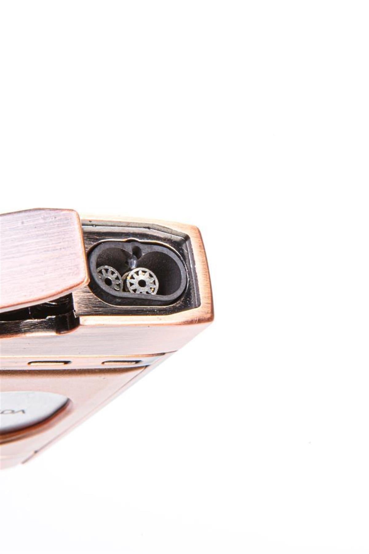 TR5412,Parmida Çift Torch Bronz S-Cut Puro Çakmağı