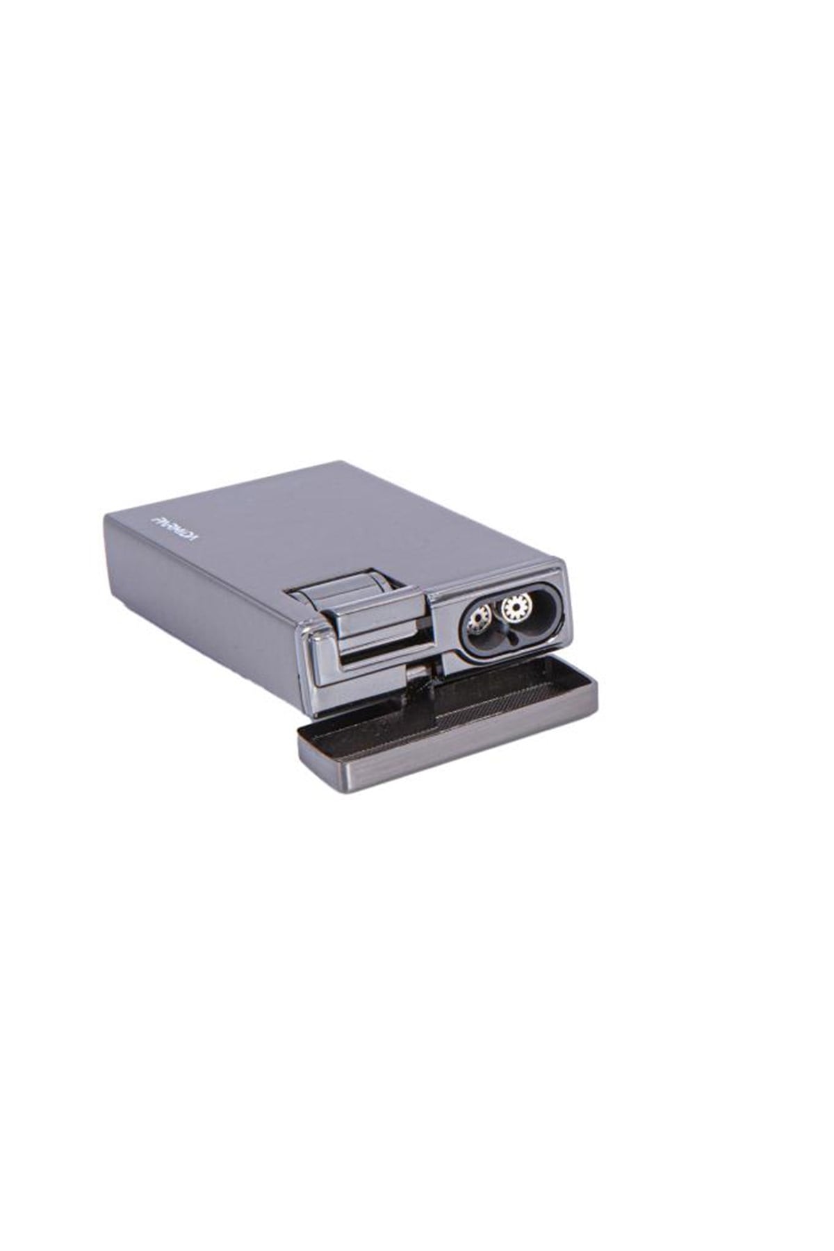 TR4664,Parmida Çift Torch Gunmetal Puro Çakmağı