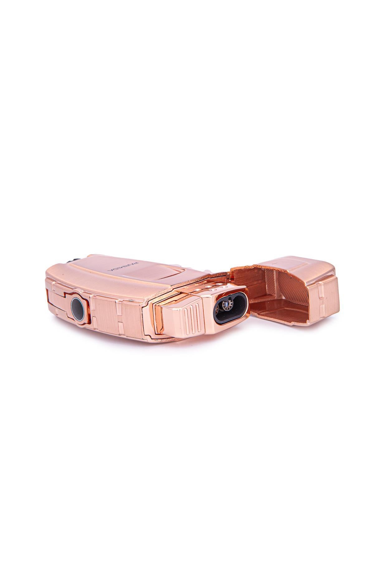 TR7277,Parmida Çift Torch Pürmüz Bronz Metal Puro Çakmağı