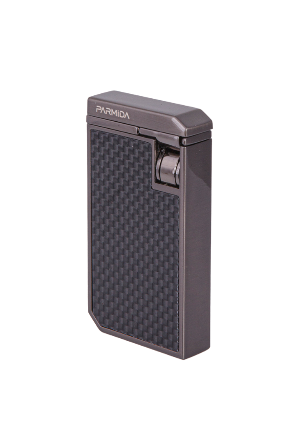 TR7953,Parmida Çift Torch Pürmüz Karbon Desenli Gunmetal Metal Puro Çakmağı