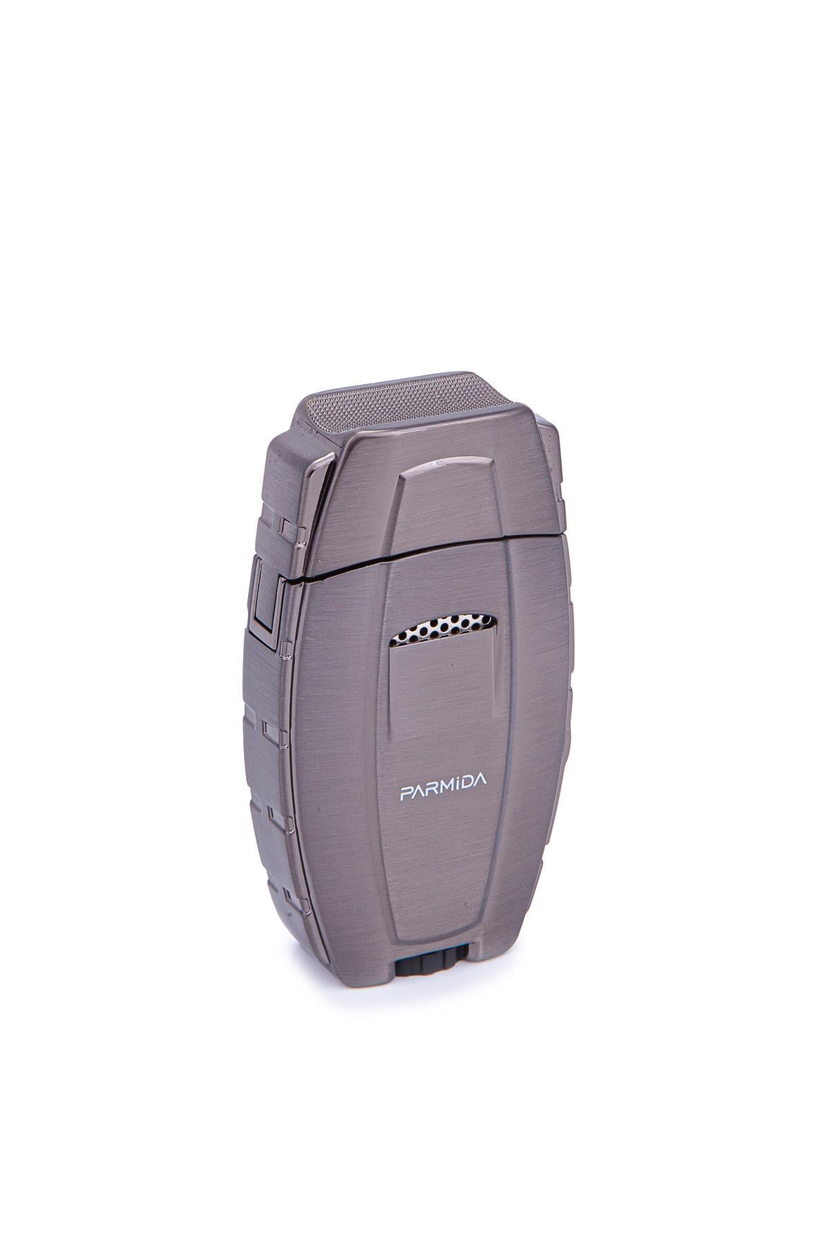 TR7278,Parmida Çift Torch Pürmüz Gunmetal Metal Puro Çakmağı