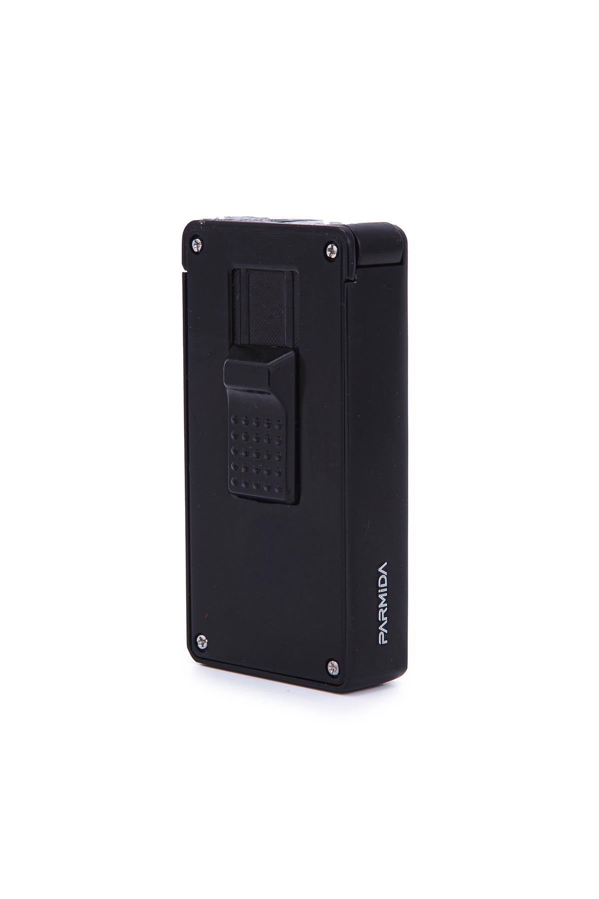 TR7238,Parmida Çift Torch Pürmüz Siyah Metal Puro Çakmağı