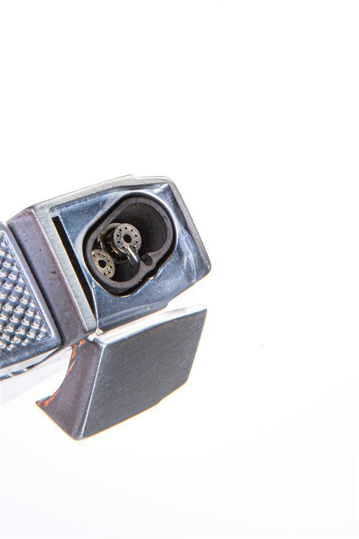 TR5409,Parmida Çift Torch Gümüş V-Cut Puro Çakmağı