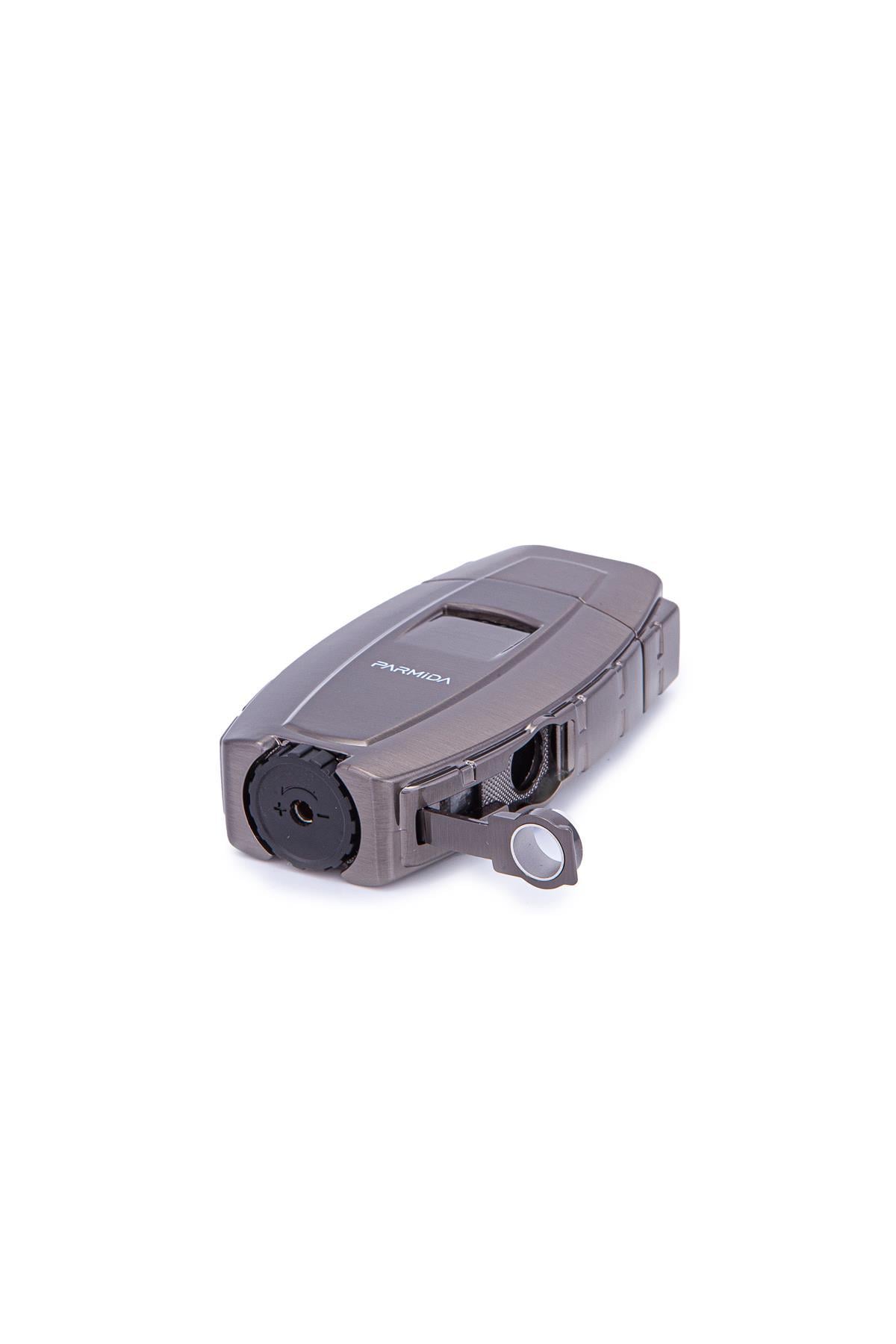 TR7278,Parmida Çift Torch Pürmüz Gunmetal Metal Puro Çakmağı