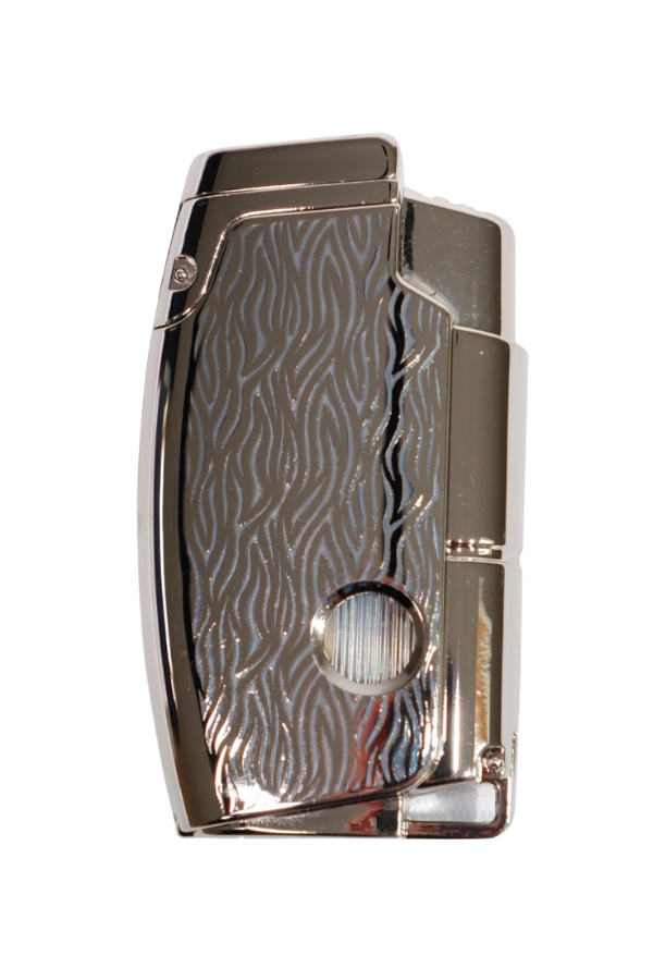 TR8941,Parmida Çift Torch Pürmüz Gunmetal Puro Çakmağı