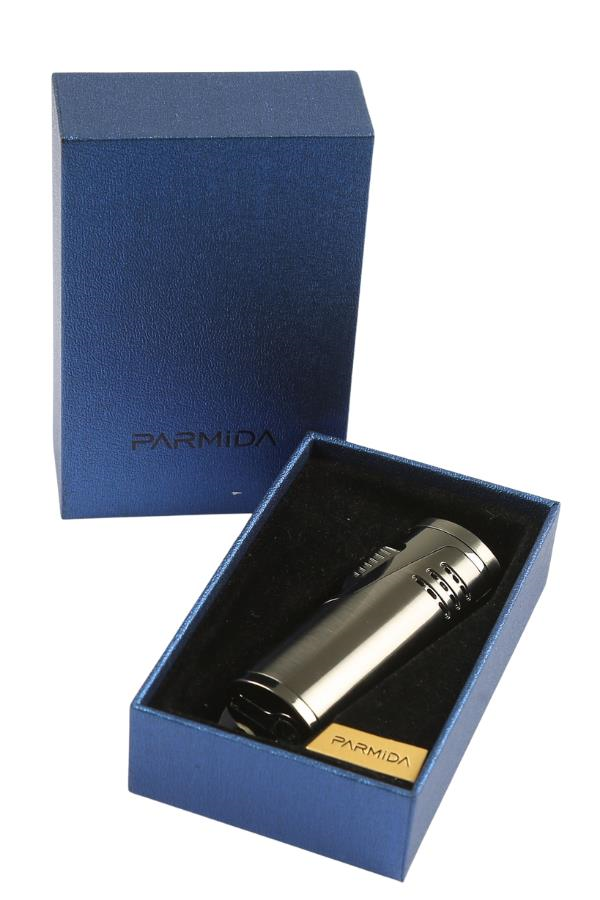 TR7184,Parmida Çift Torch Pürmüz Gunmetal Metal Puro Çakmağı