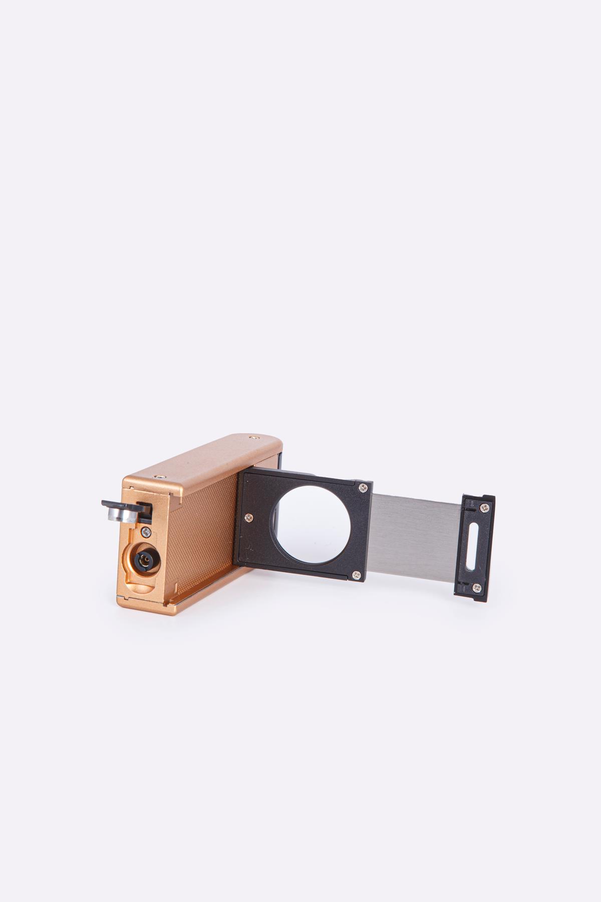 TR7922,Parmida Çift Torch Pürmüz Gold Metal Puro Çakmağı