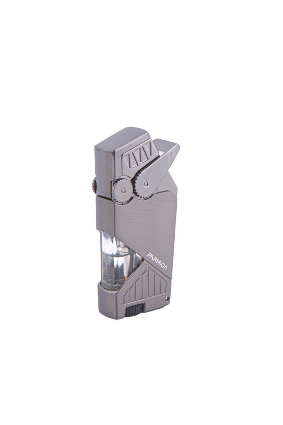 TR4696,Parmida Çift Torch Gunmetal Puro Çakmağı