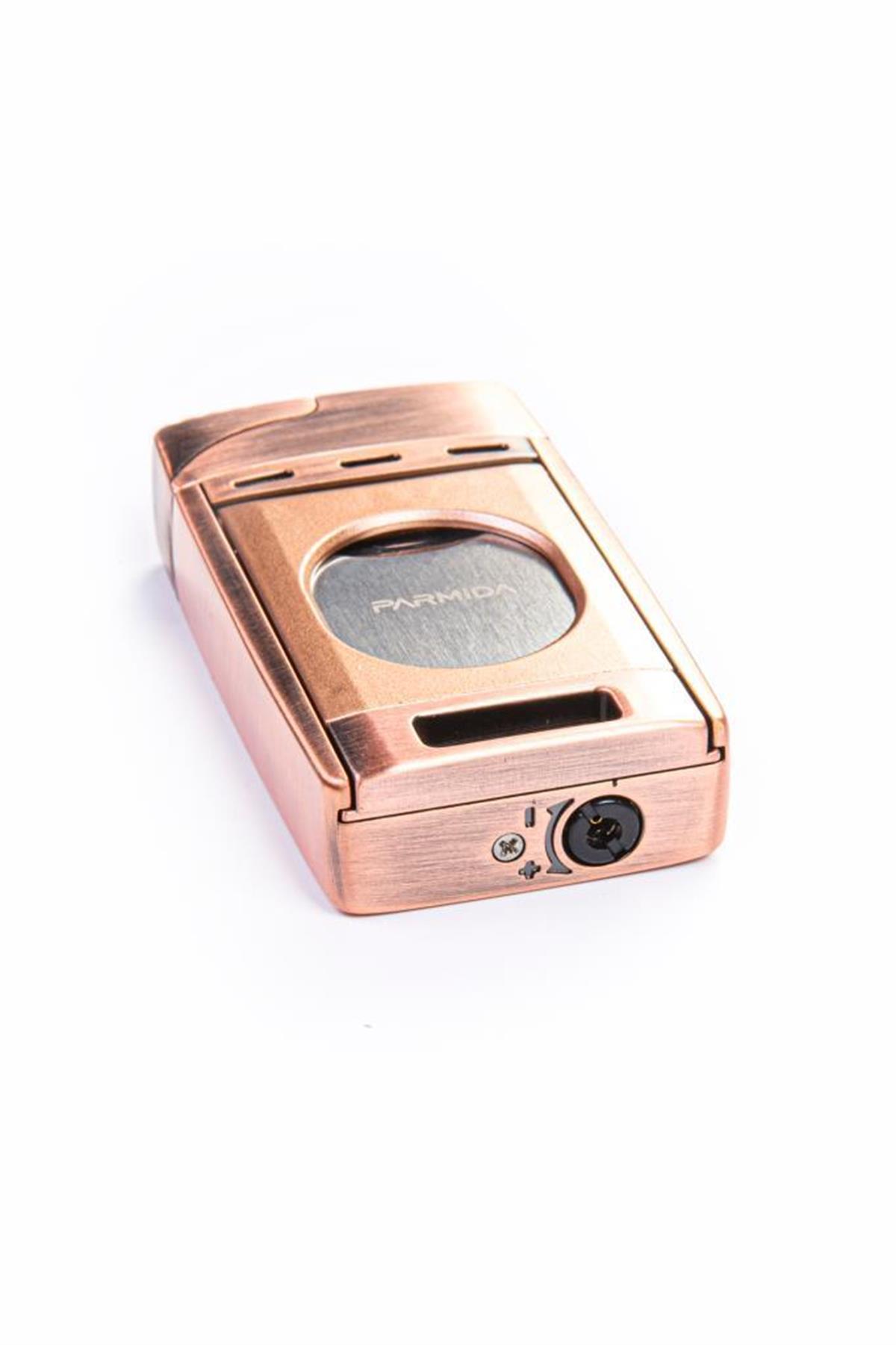 TR5412,Parmida Çift Torch Bronz S-Cut Puro Çakmağı