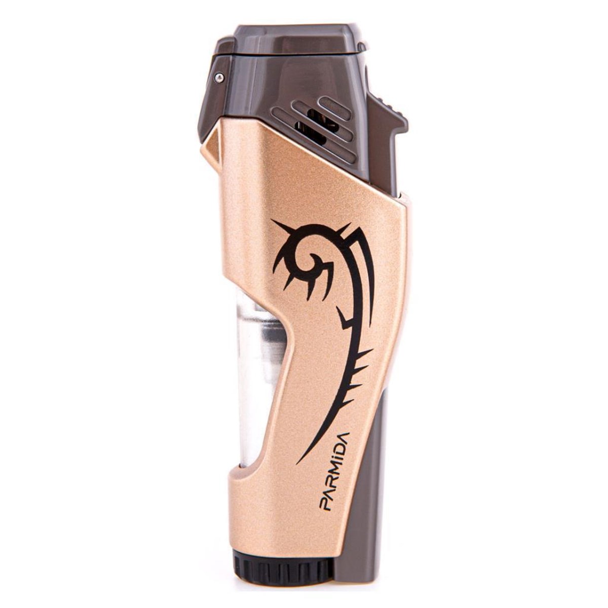 TR3496,Parmida 2 Torch Bronz Desenli Puro Çakmağı