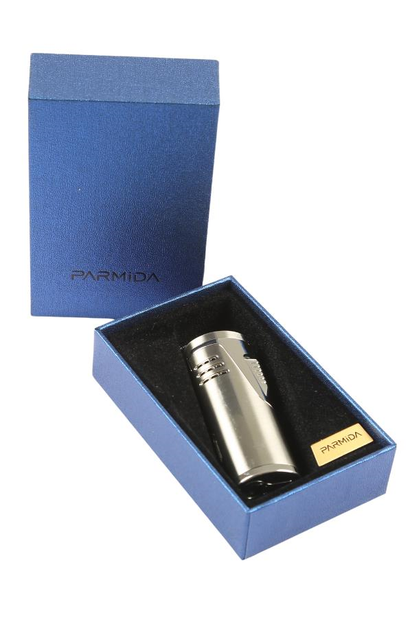 TR7183,Parmida Çift Torch Pürmüz Gümüş Metal Puro Çakmağı