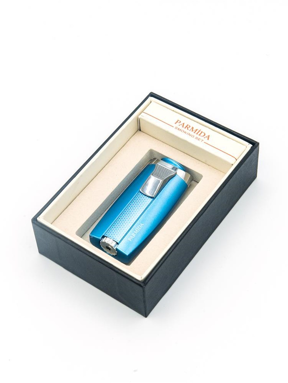 TR1392,Parmida İki Torch Mavi Puro Çakmağı