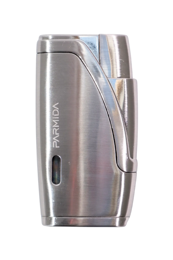 TR9207,Parmida Çift Torch Pürmüz Gümüş Metal Puro Çakmağı