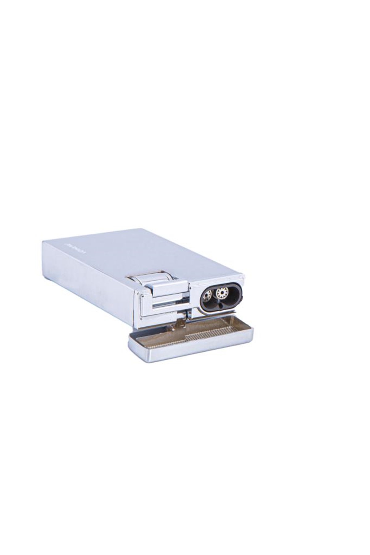 TR4661,Parmida Çift Torch Gümüş Puro Çakmağı