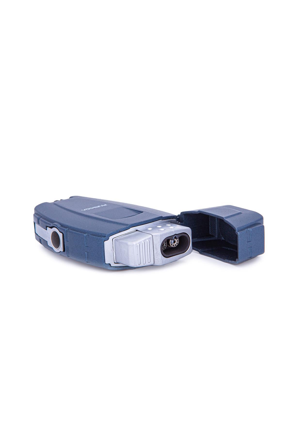 TR7332,Parmida Çift Torch Pürmüz Lacivert Metal Puro Çakmağı