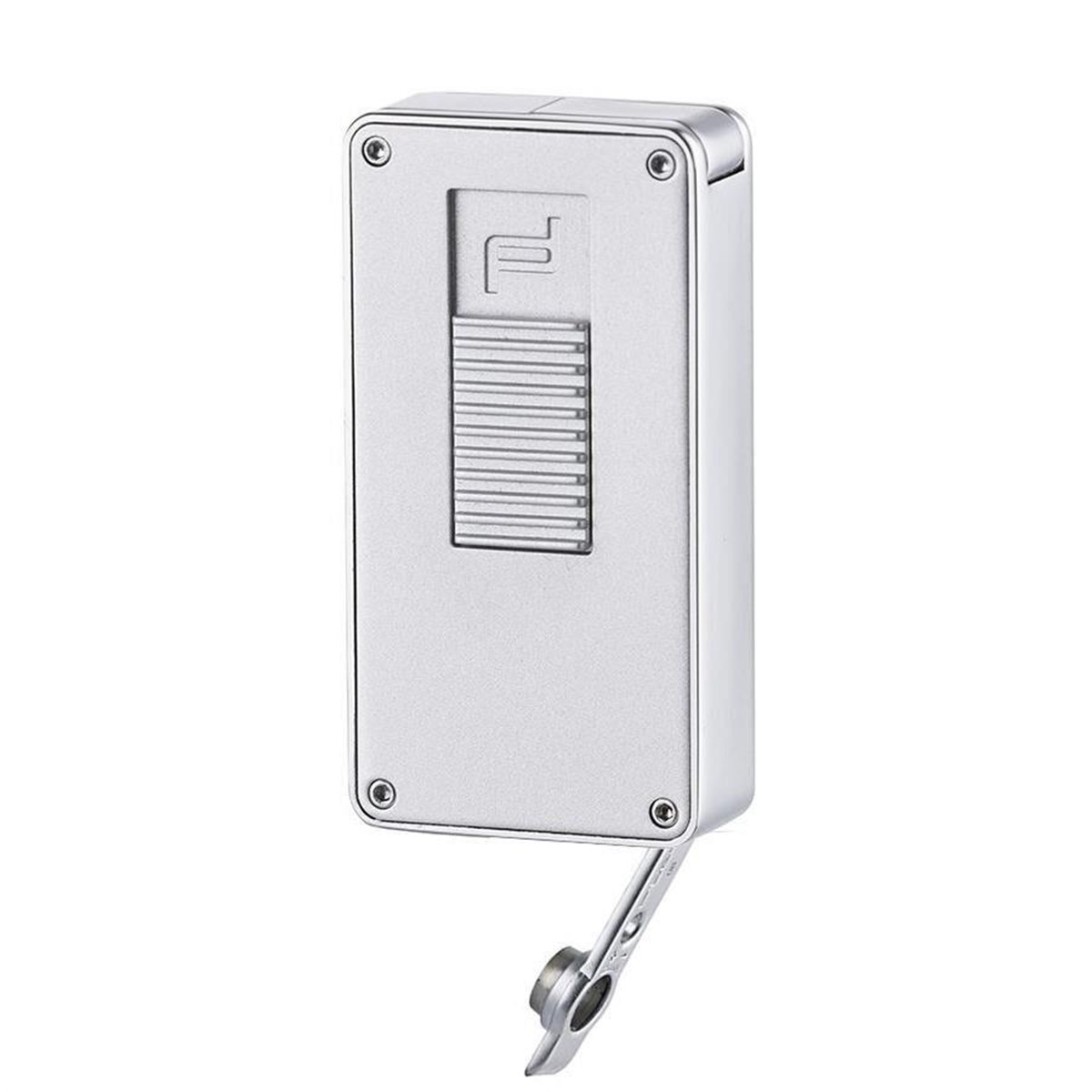 TR2905,Porsche Design İki Torch Perde Alev Gümüş Puro Çakmağı