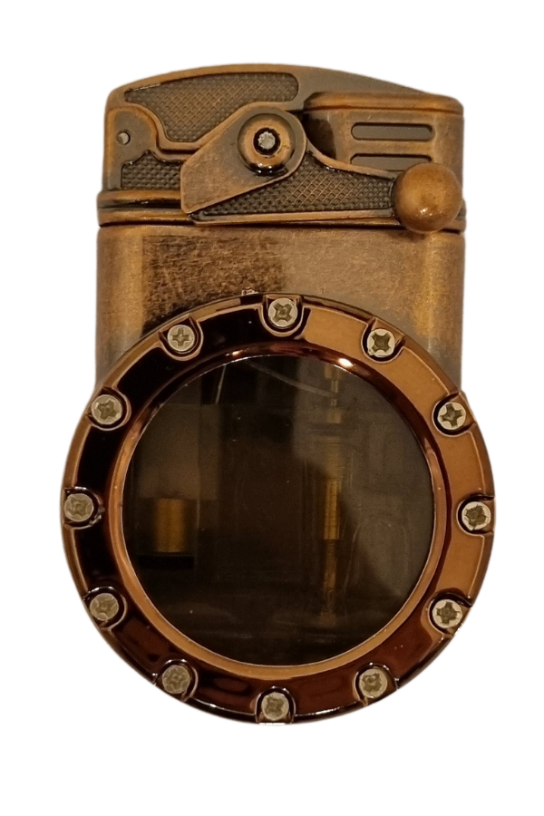TR8065,PremiumQuality Bronz Çift Torch Pürmüz Metal Puro Çakmağı